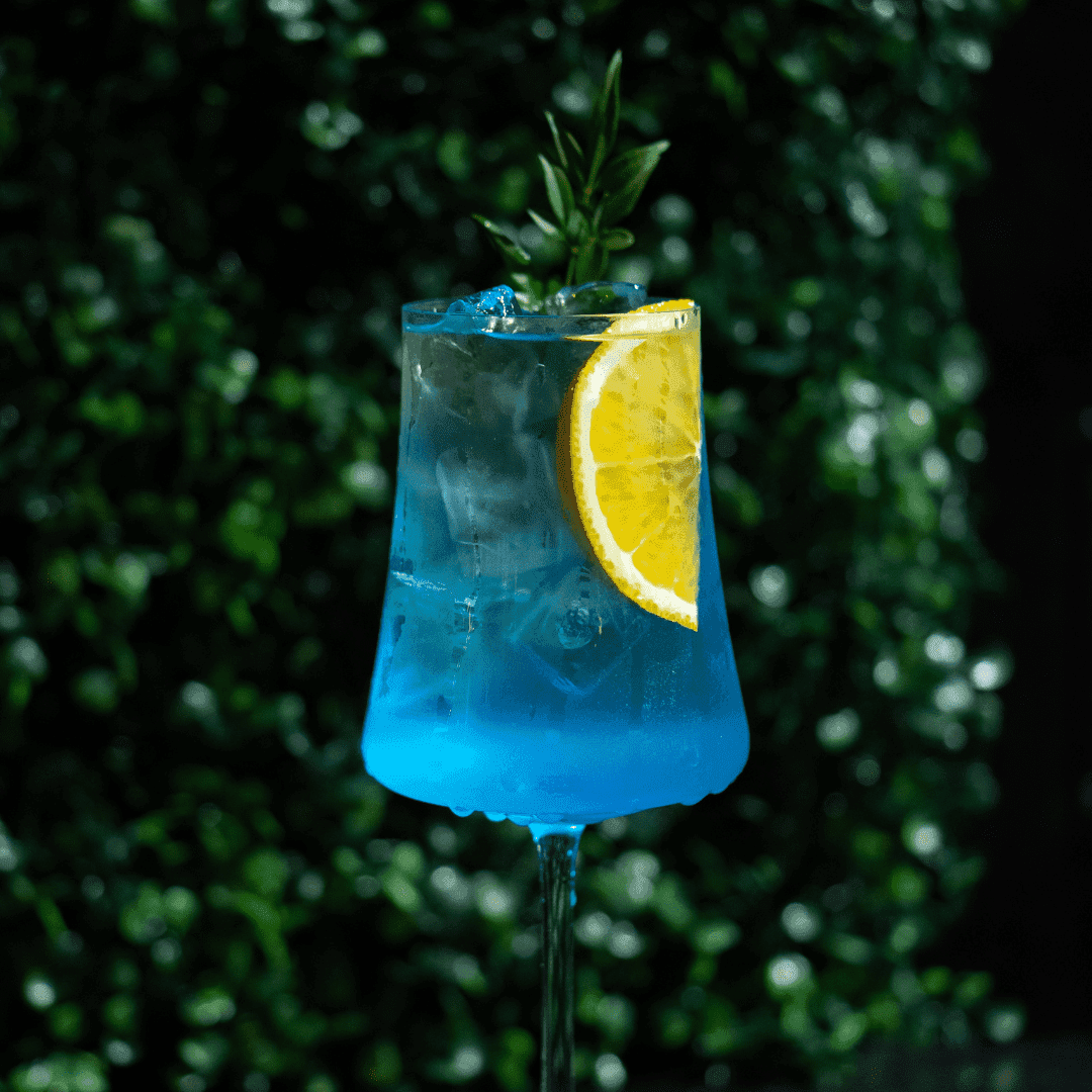 Ocean Spritz — Gin, Coracau blue e Espumante Brut