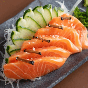 Sashimi Salmão Trufado — Salmão, Azeite com Trufa e Flor de Sal