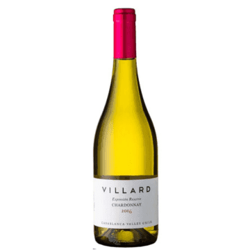 Chardonnay Expresión Reserve - Villard — Cor dourada delicada, ligeiros tons esverdeados. Muito puro com aroma cítrico (abacaxi), tropical (maracujá), pêssego, flor de acácia e sutil caramelo. Refrescante na boca, boa textura. Final suculento e mineral.