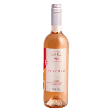 Avvento Pinot Noir Rosé - RAR — Coloração rosada de baixa intensidade. Aromas de frutas vermelhas morango e cereja com toque de hortelã. Vinho refrescante em boca, leve e muito agradável.